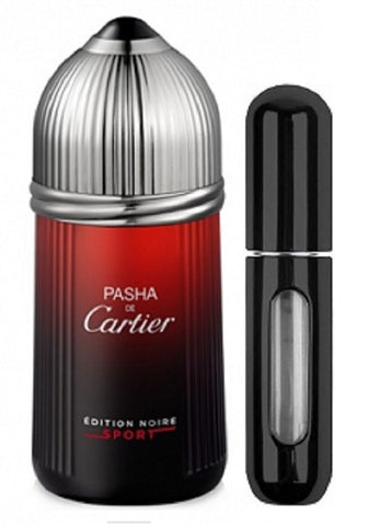 CARTIER PASHA DE CARTIER EDITION NOIRE SPORT EDT 5ml Refillable Travel Spray